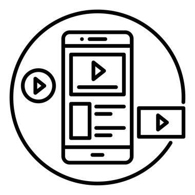 Sosyal medya mobil uygulaması için özet simgesi.