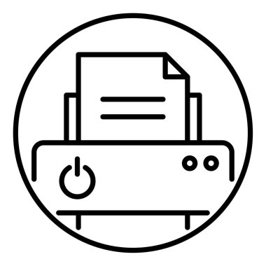 Ofis yazıcısı için özet simgesi.