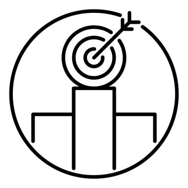 İş hedefi hedefi hedefi için özet simgesi.