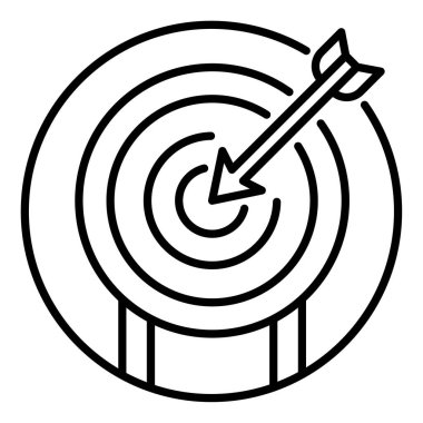 Dart tahtası için özet simgesi.