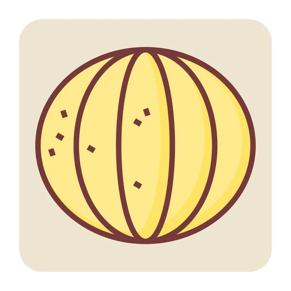 Filled Color Outline Icon Pumpkin — Stock Vector