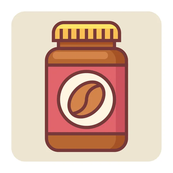 Reilled Color Outline Icon Bean — стоковый вектор