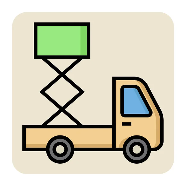 货物运输的填充色轮廓图标 — 图库矢量图片