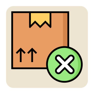 Reddetme paketi için doldurulmuş renk özeti simgesi.