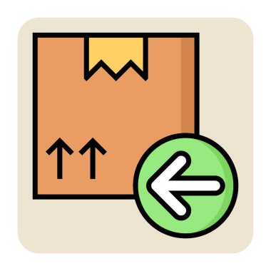 Alınan paket için doldurulmuş renk özeti simgesi.