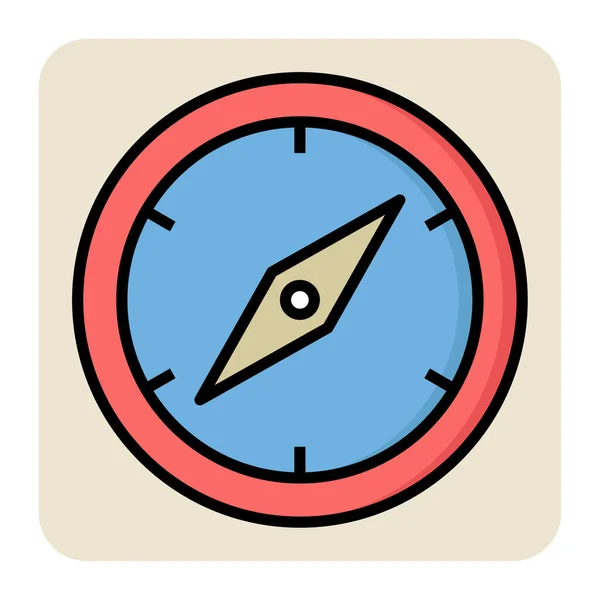 指南针方向填充颜色轮廓图标 — 图库矢量图片