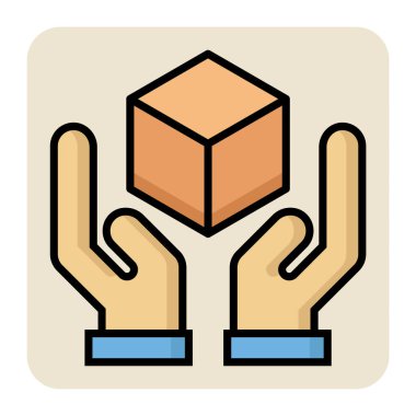 Paket için doldurulmuş renk özeti simgesi.