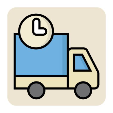 Hızlı kargo için doldurulmuş renk özeti simgesi.