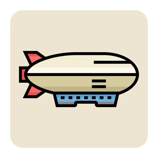 Reilled Color Outline Icon Underwater Shipping — стоковый вектор