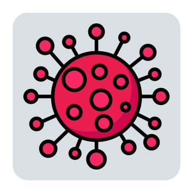 Virüs için doldurulmuş renk özeti simgesi.