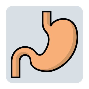 Böbrek için doldurulmuş renk taslak simgesi.