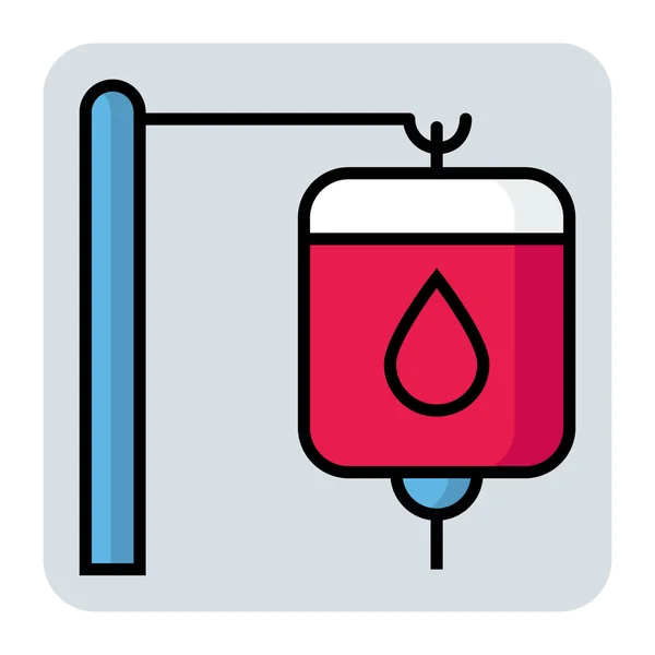 Εικονίδιο Περίγραμμα Γεμισμένου Χρώματος Για Σταγόνα Αίματος — Διανυσματικό Αρχείο