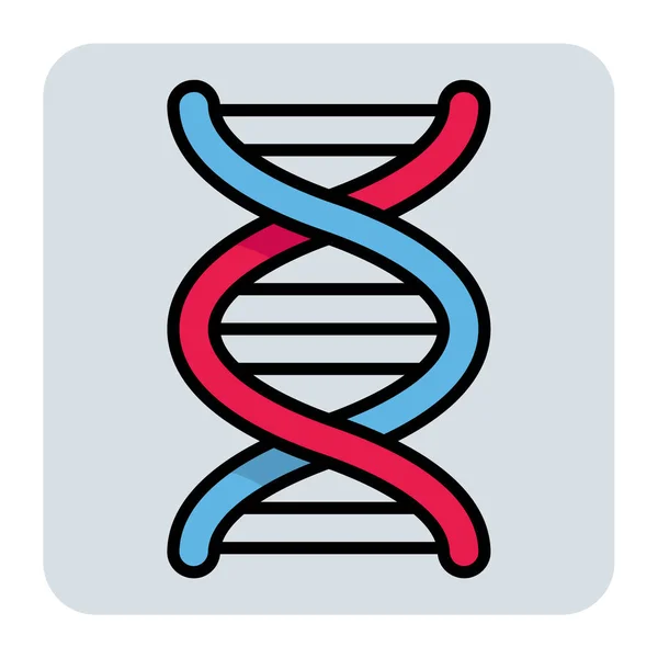 Filled Color Outline Icon Dna Helix — Stock Vector