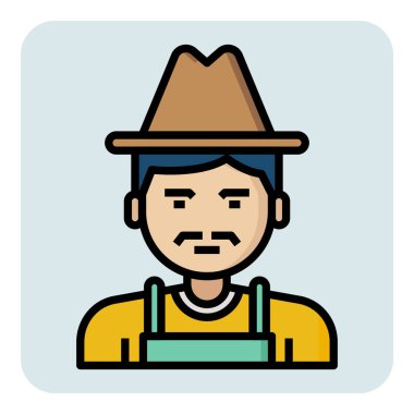 Kovboy için doldurulmuş özet meslek simgesi.