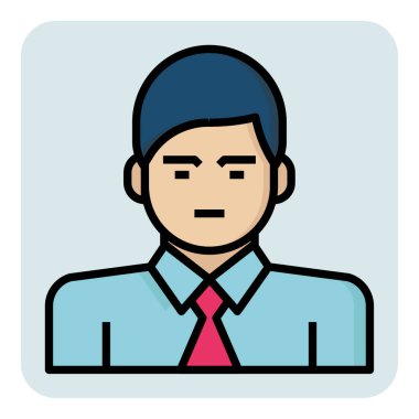 İş adamı için doldurulmuş özet meslek simgesi.