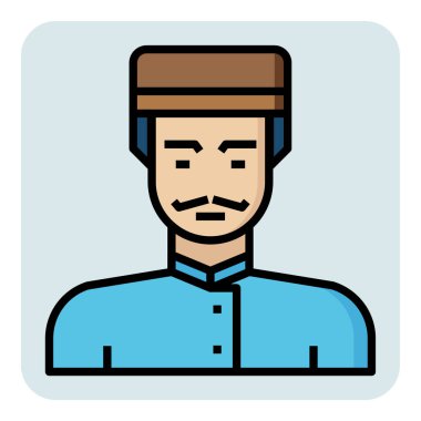 Gardiyanlar için doldurulmuş özet meslek simgesi.