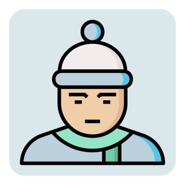 Soğuk Adam için doldurulmuş özet meslek simgesi.