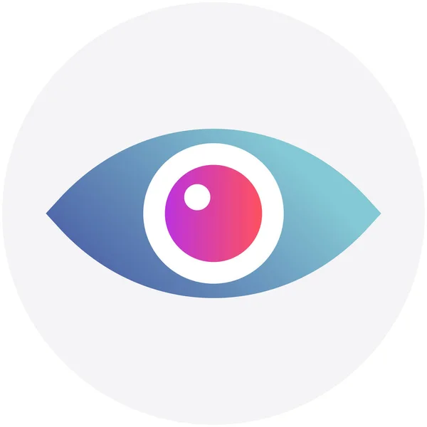 Gradient Color Icon Eye See — Stock Vector