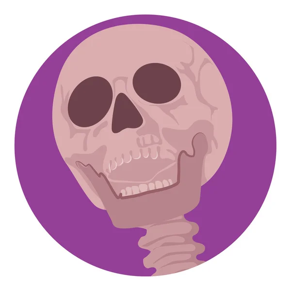 Skull Halloween Festival Mooie Illustratie — Stockvector