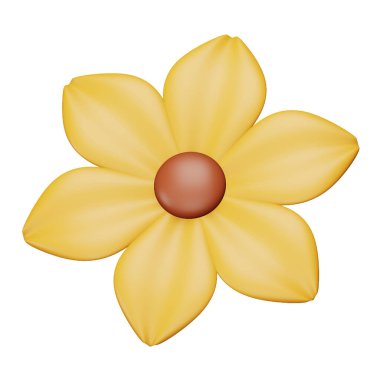 Çiçek 3d eşölçümleme simgesi.