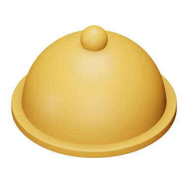 Restoran saati 3D eşölçümleme simgesi.