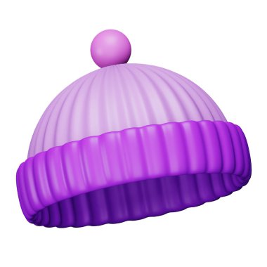 Kış şapkası 3d eşölçümleme simgesi.