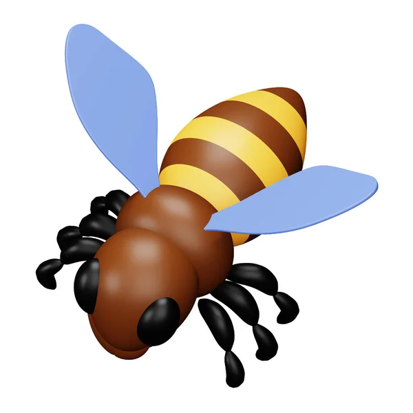 Bee Renderização Ícone Isométrico — Vetor de Stock