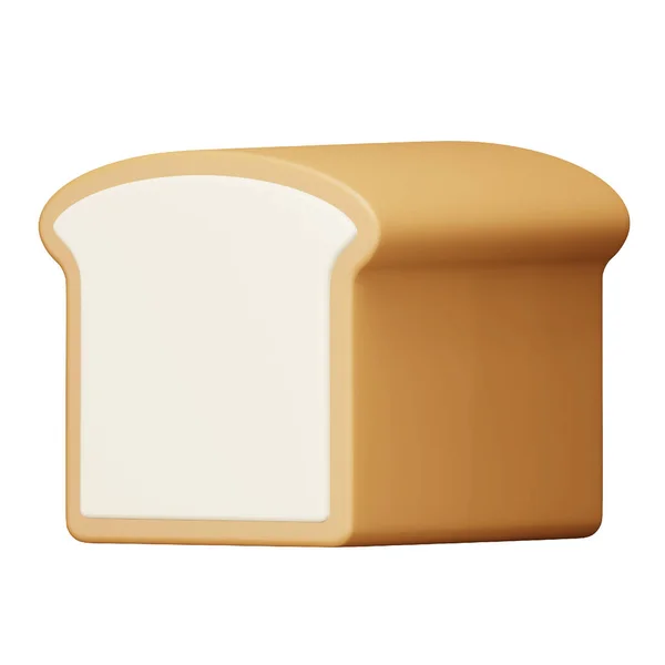 Chleb Renderowania Ikona Izometryczna — Wektor stockowy