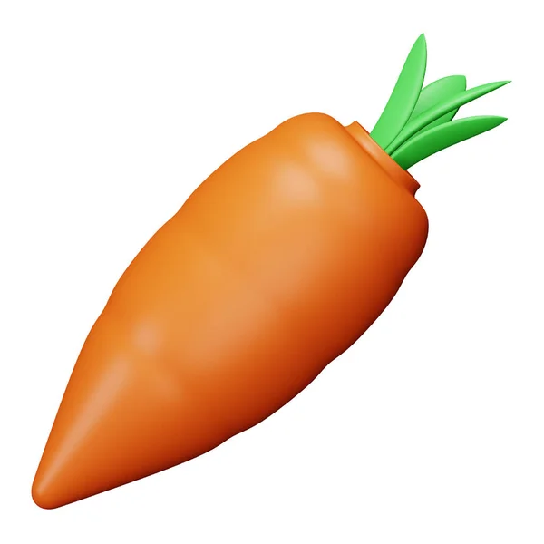 Carrot Rendering Isometric Icon — Stok Vektör