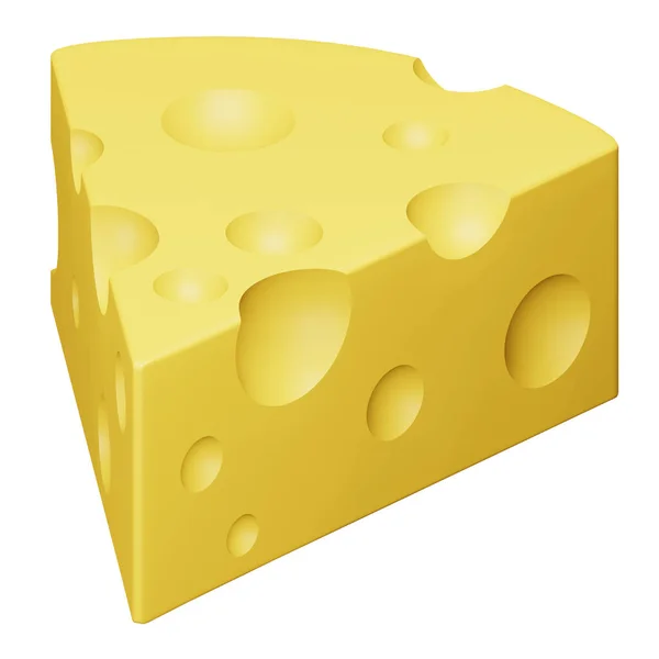 Cheese Rendering Isometric Icon — Stock Vector
