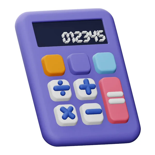 Calculator Rendering Isometric Icon — стоковый вектор