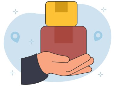 Lojistik dağıtım hizmeti arkaplan illüstrasyonu