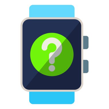 Dijital akıllı saat teknolojisi için düz simge.