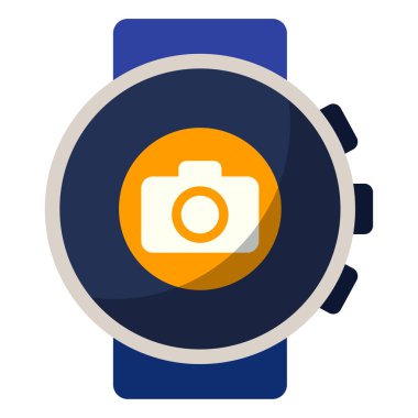 Dijital akıllı saat teknolojisi için düz simge.