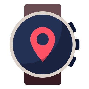 Dijital akıllı saat teknolojisi için düz simge.