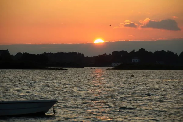 stock image sunset over the sea