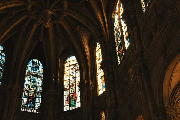 stock image interior of the cathedral in paris