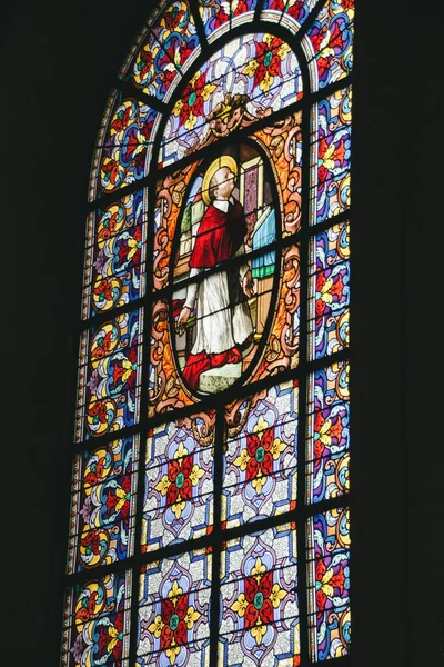 Jendela Kaca Patri Gereja — Stok Foto