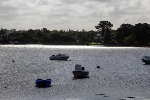 stock image fishing boats on the river