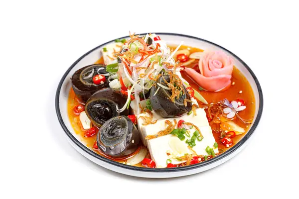 Stock image Cold Tofu Salad with Century Egg