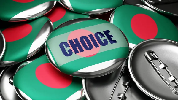 Elección Bangladesh Bandera Nacional Bangladesh Docenas Botones Pinback Que Simbolizan — Foto de Stock