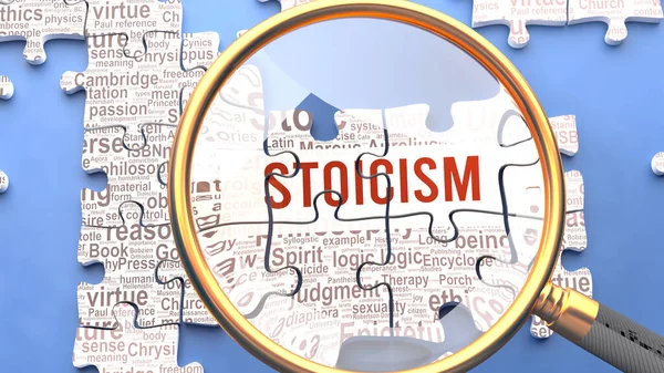 Stoicism Som Ett Komplext Och Mångfacetterat Ämne Noggrann Kontroll Komplexitet — Stockfoto