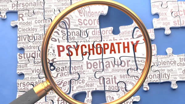 Психопатія Складна Багаточастинкова Тема Під Пильним Оглядом Складність Показана Відповідні — стокове фото
