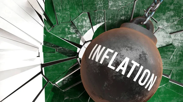 stock image Inflation in Pakistan - big impact of Inflation that destroys the country and causes economic decline