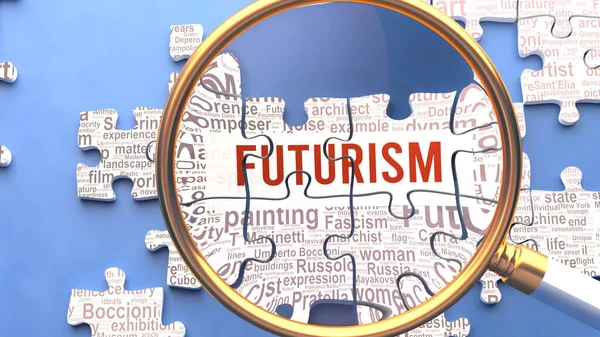 Futurisme Wordt Nauwkeurig Onderzocht Samen Met Meerdere Vitale Concepten Ideeën — Stockfoto