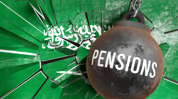 Pensions in Saudi Arabia - big impact of Pensions that destroys the country and causes economic decline