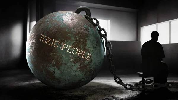 stock image Toxic people and intimate, silent and lonely suffering human soul. Person struggling with Toxic people. Separated from the world in it's own emotional pain and alienation.