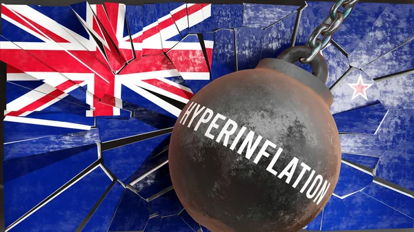 Hyperinflation in New Zealand - big impact of Hyperinflation that destroys the country and causes economic decline