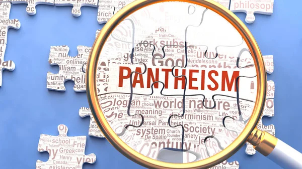 Panteism Undersöks Noga Tillsammans Med Flera Viktiga Begrepp Och Idéer — Stockfoto