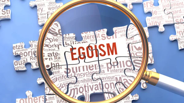 Egoism Undersöks Noga Tillsammans Med Flera Viktiga Begrepp Och Idéer — Stockfoto